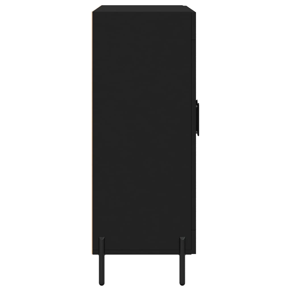 skænk 69,5x34x90 cm konstrueret træ sort