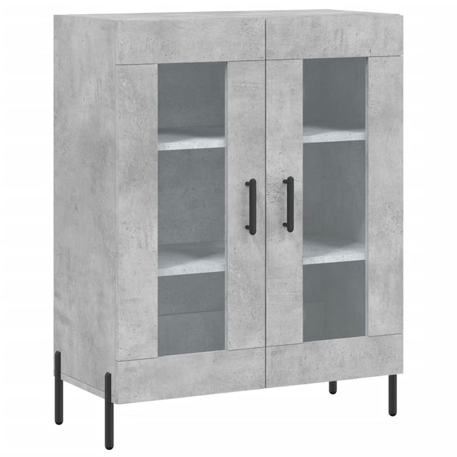 skænk 69,5x34x90 cm konstrueret træ betongrå