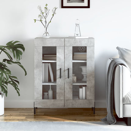skænk 69,5x34x90 cm konstrueret træ betongrå