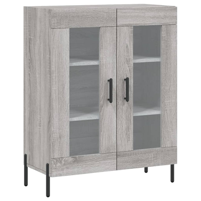 skænk 69,5x34x90 cm konstrueret træ grå sonoma-eg