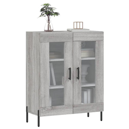 skænk 69,5x34x90 cm konstrueret træ grå sonoma-eg