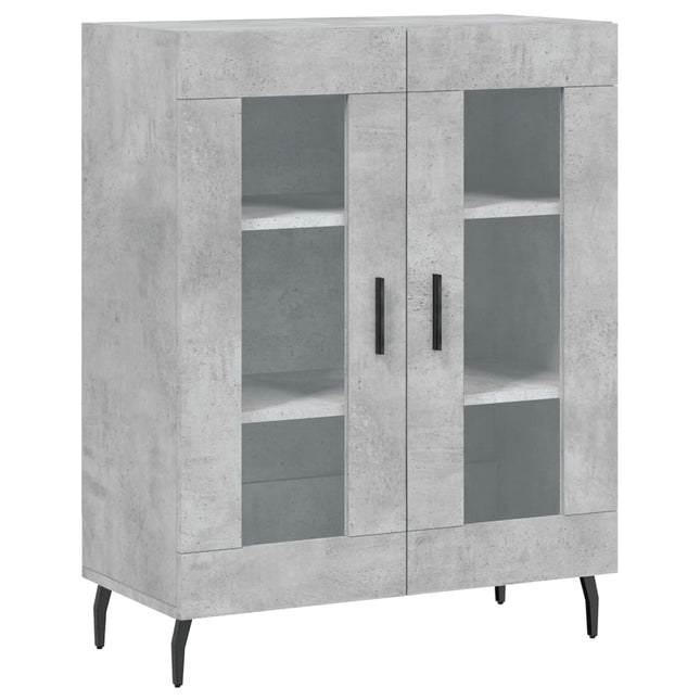 skænk 69,5x34x90 cm konstrueret træ betongrå