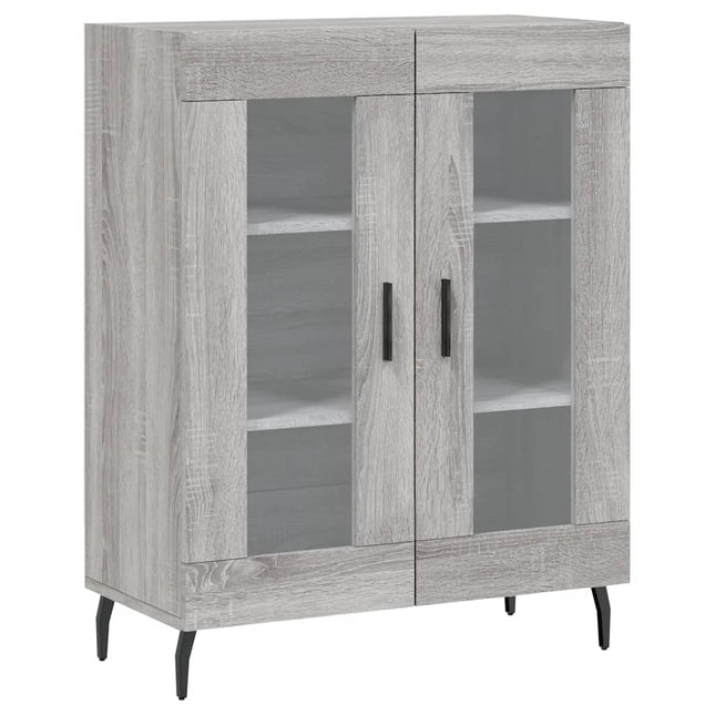 skænk 69,5x34x90 cm konstrueret træ grå sonoma-eg
