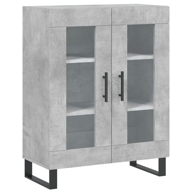 skænk 69,5x34x90 cm konstrueret træ betongrå