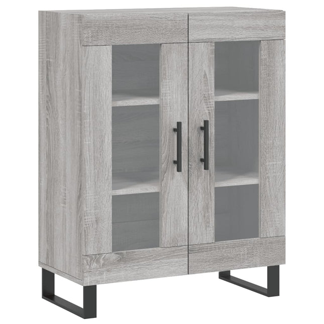skænk 69,5x34x90 cm konstrueret træ grå sonoma-eg