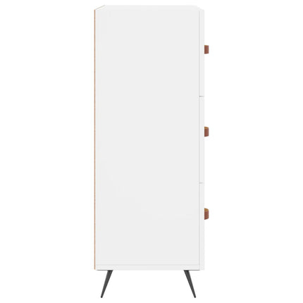 kommode 69,5x34x90 cm konstrueret træ hvid