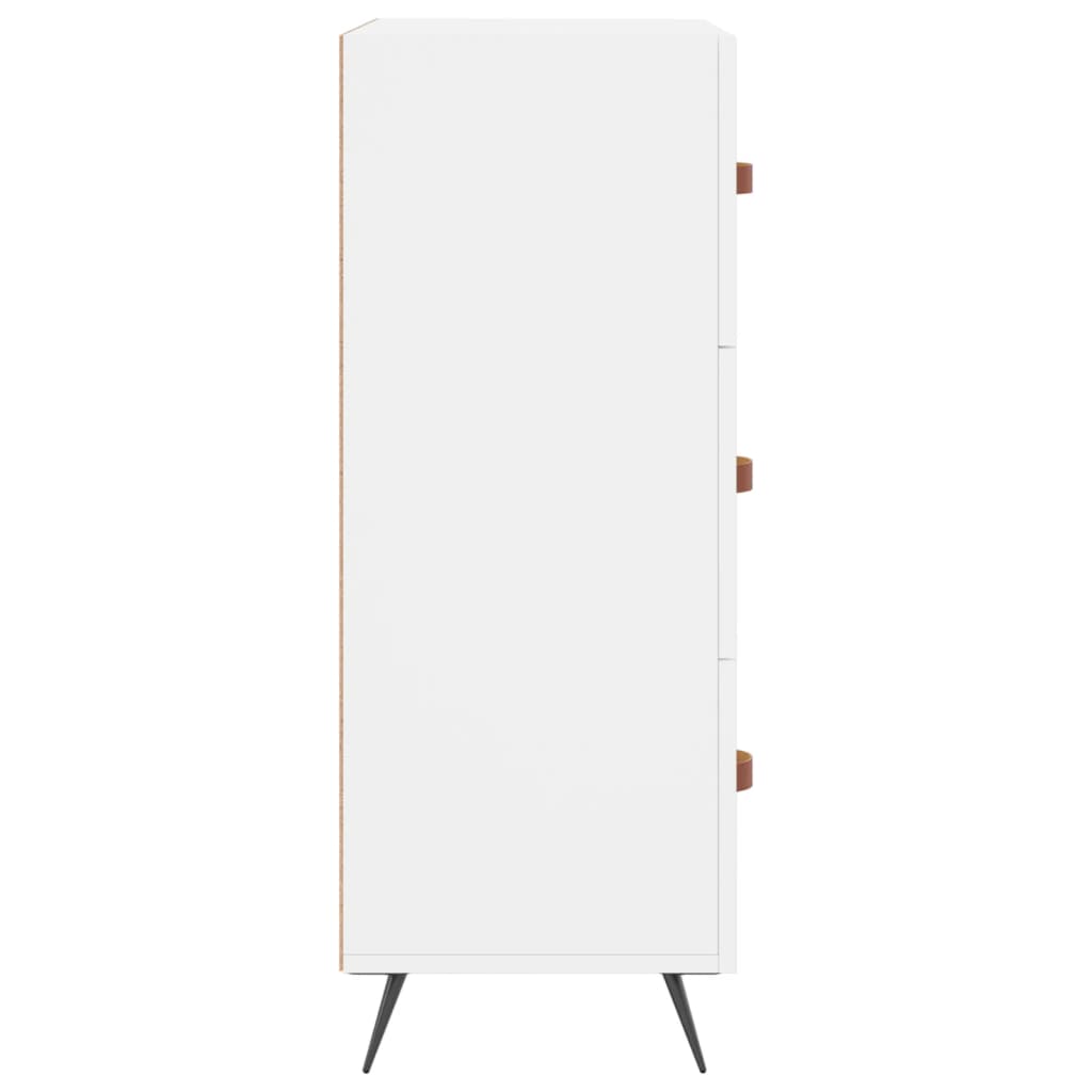kommode 69,5x34x90 cm konstrueret træ hvid