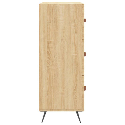 kommode 69,5x34x90 cm konstrueret træ sonoma-eg