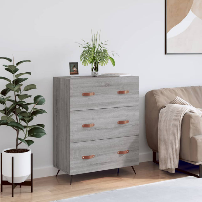 kommode 69,5x34x90 cm konstrueret træ sonoma-eg