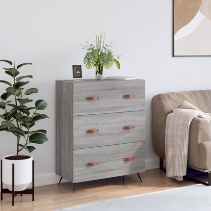 kommode 69,5x34x90 cm konstrueret træ sonoma-eg