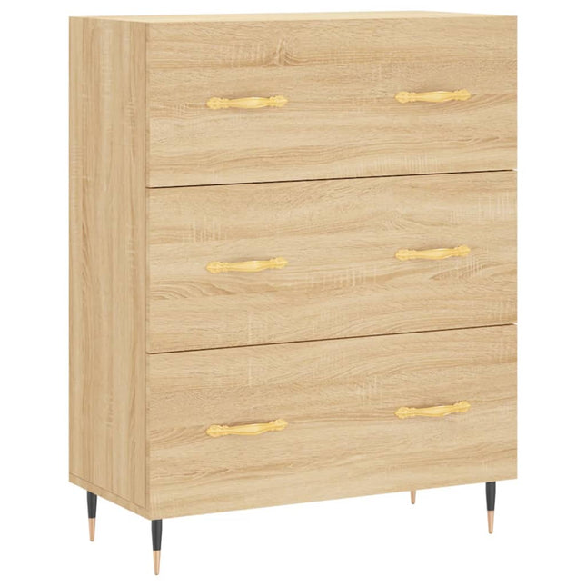 skænk 69,5x34x90 cm konstrueret træ sonoma-eg