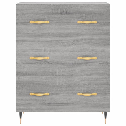 skænk 69,5x34x90 cm konstrueret træ grå sonoma-eg
