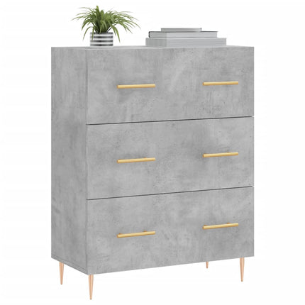 skænk 69,5x34x90 cm konstrueret træ betongrå