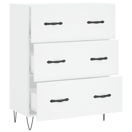 skænk 69,5x34x90 cm konstrueret træ hvid