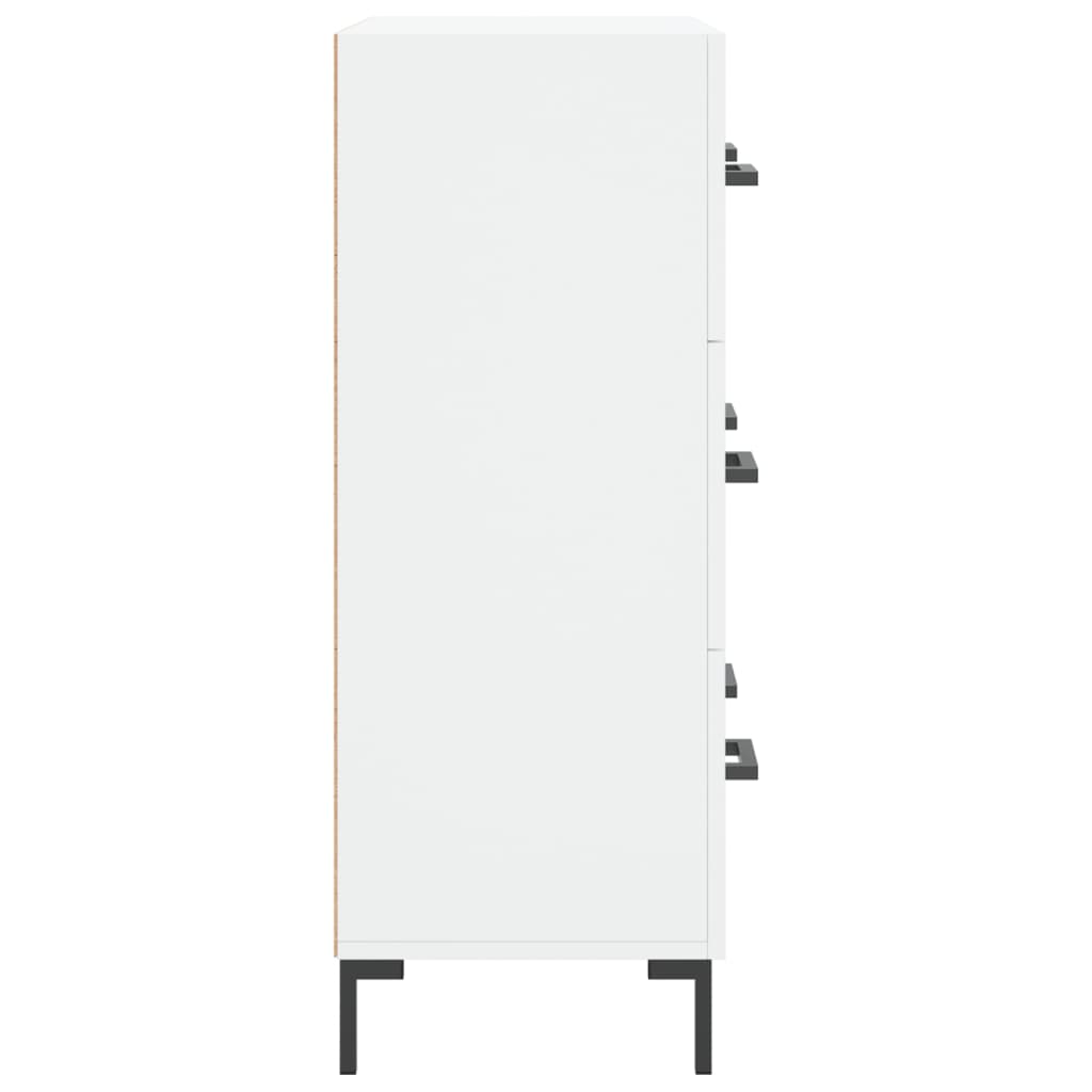 skænk 69,5x34x90 cm konstrueret træ hvid