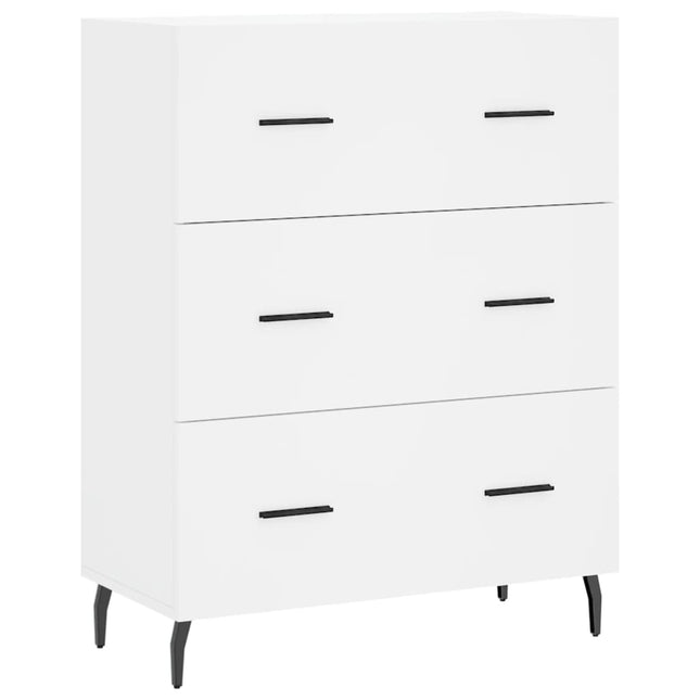 skænk 69,5x34x90 cm konstrueret træ hvid