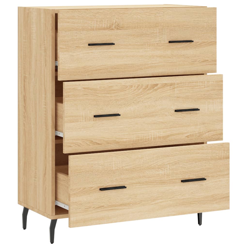 skænk 69,5x34x90 cm konstrueret træ sonoma-eg