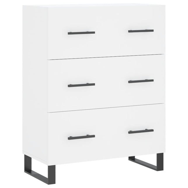 skænk 69,5x34x90 cm konstrueret træ hvid