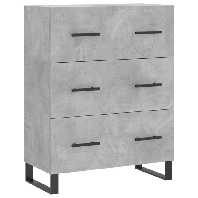 skænk 69,5x34x90 cm konstrueret træ betongrå