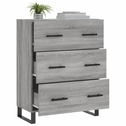 skænk 69,5x34x90 cm konstrueret træ grå sonoma-eg