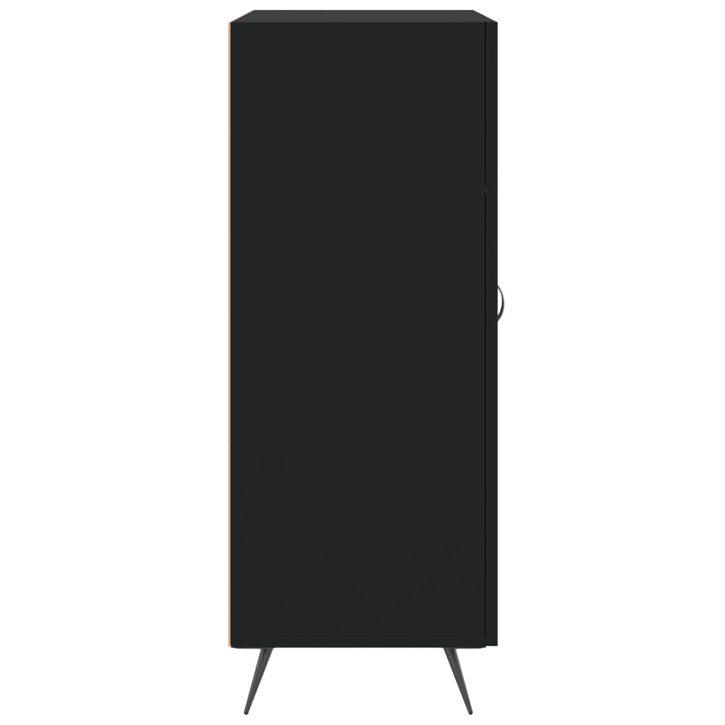 skænk 69,5x34x90 cm konstrueret træ sort