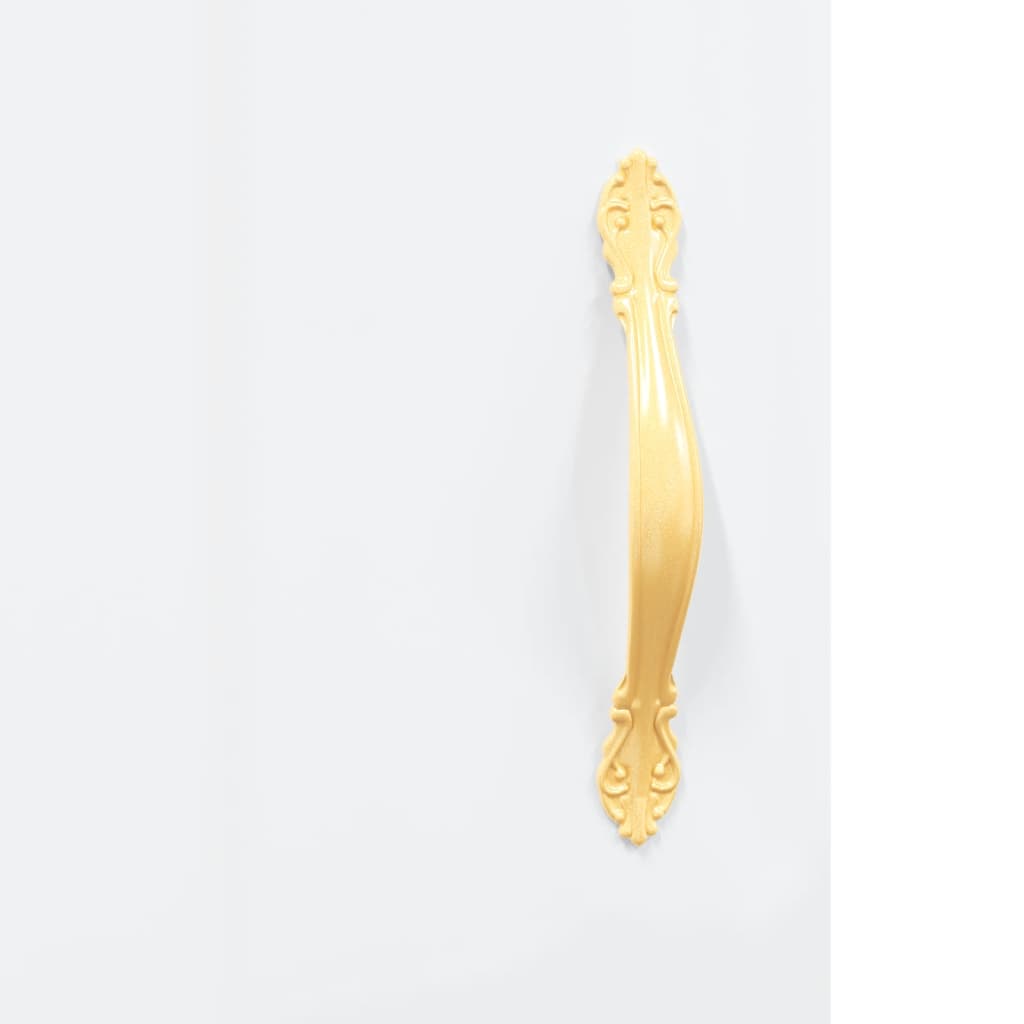 skænk 69,5x34x90 cm konstrueret træ hvid højglans