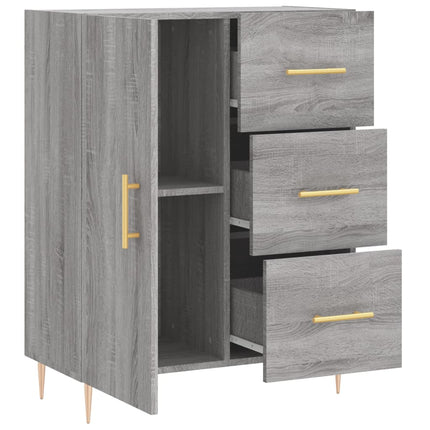 skænk 69,5x34x90 cm konstrueret træ grå sonoma-eg
