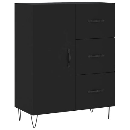 skænk 69,5x34x90 cm konstrueret træ sort