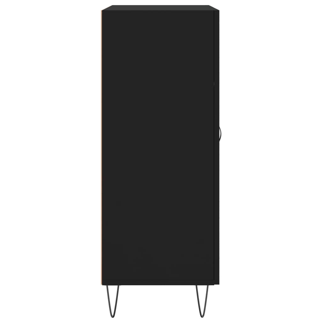 skænk 69,5x34x90 cm konstrueret træ sort