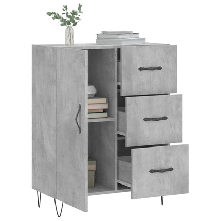 skænk 69,5x34x90 cm konstrueret træ betongrå