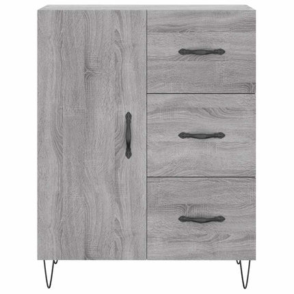 skænk 69,5x34x90 cm konstrueret træ grå sonoma-eg
