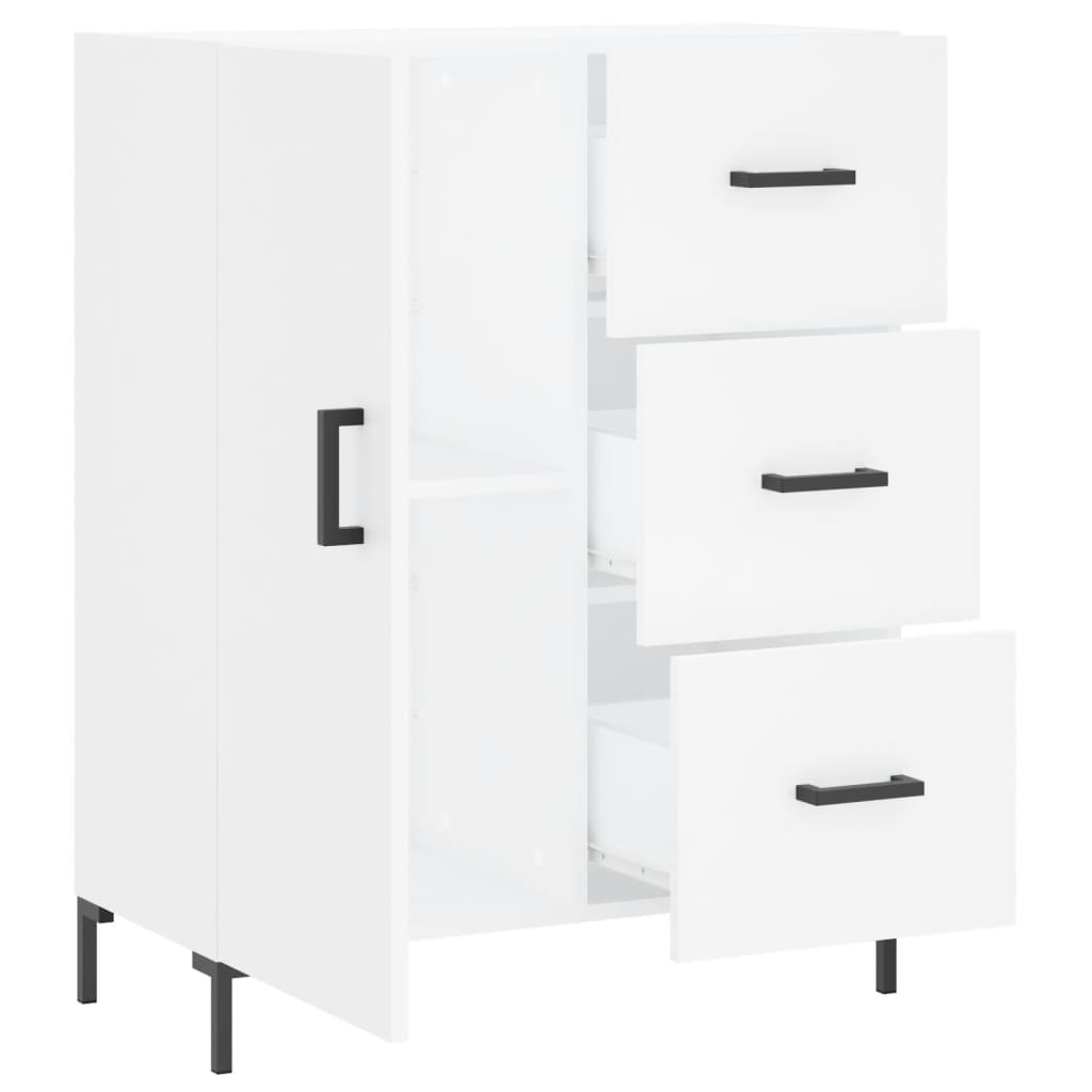 skænk 69,5x34x90 cm konstrueret træ hvid