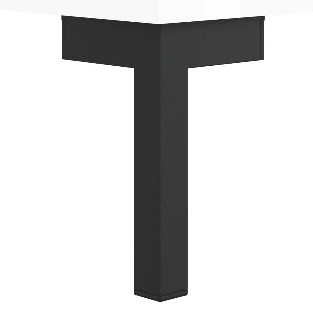 skænk 69,5x34x90 cm konstrueret træ hvid højglans