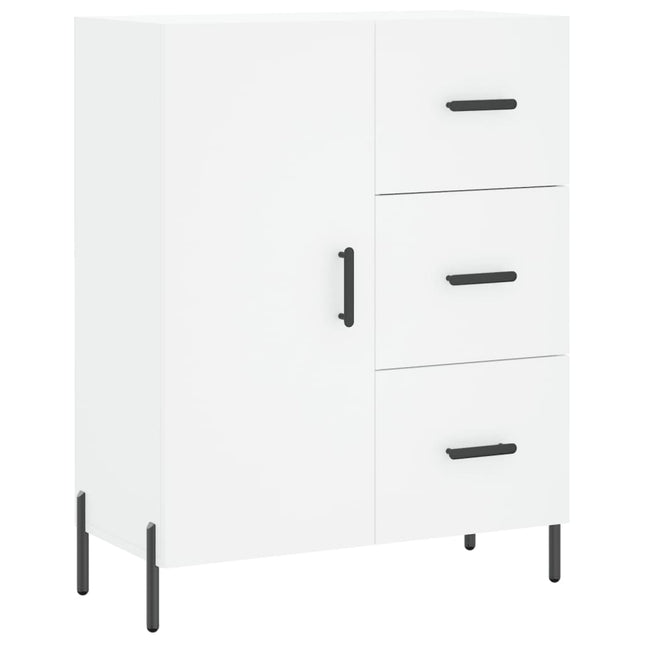 skænk 69,5x34x90 cm konstrueret træ hvid