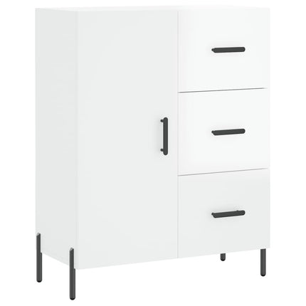 skænk 69,5x34x90 cm konstrueret træ hvid højglans