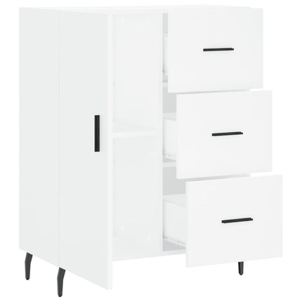 skænk 69,5x34x90 cm konstrueret træ hvid