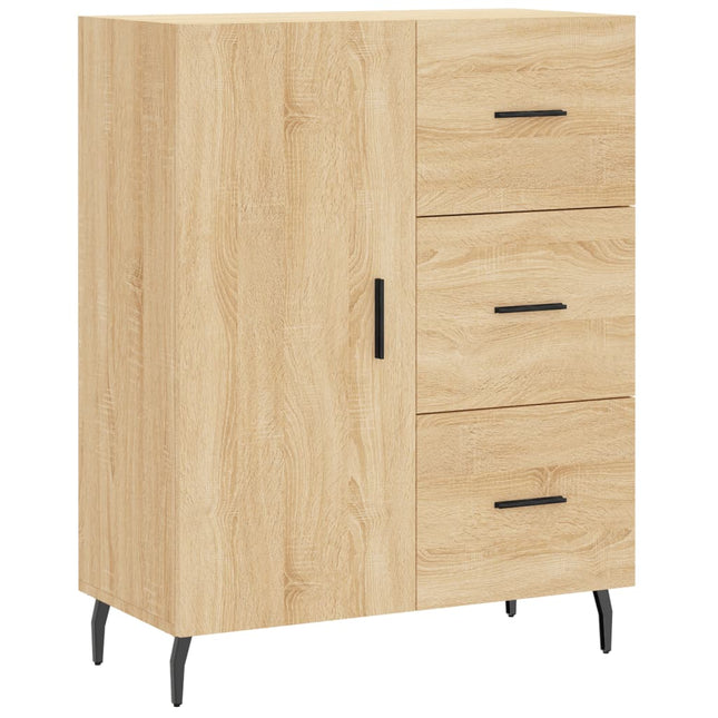 skænk 69,5x34x90 cm konstrueret træ sonoma-eg