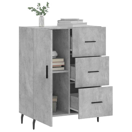 skænk 69,5x34x90 cm konstrueret træ betongrå