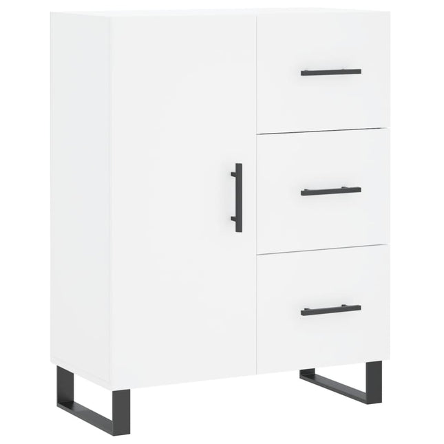 skænk 69,5x34x90 cm konstrueret træ hvid