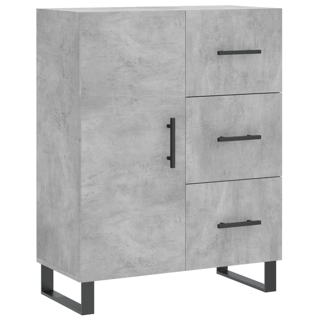 skænk 69,5x34x90 cm konstrueret træ betongrå