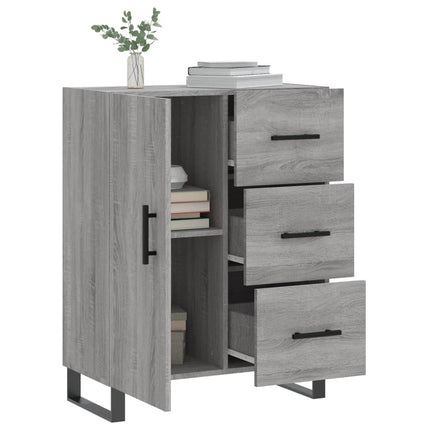 skænk 69,5x34x90 cm konstrueret træ grå sonoma-eg