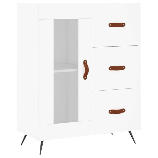 skænk 69,5x34x90 cm konstrueret træ hvid