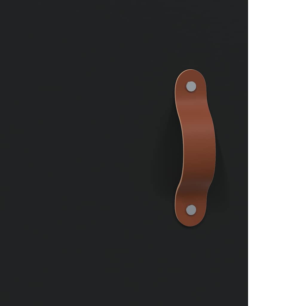 skænk 69,5x34x90 cm konstrueret træ sort