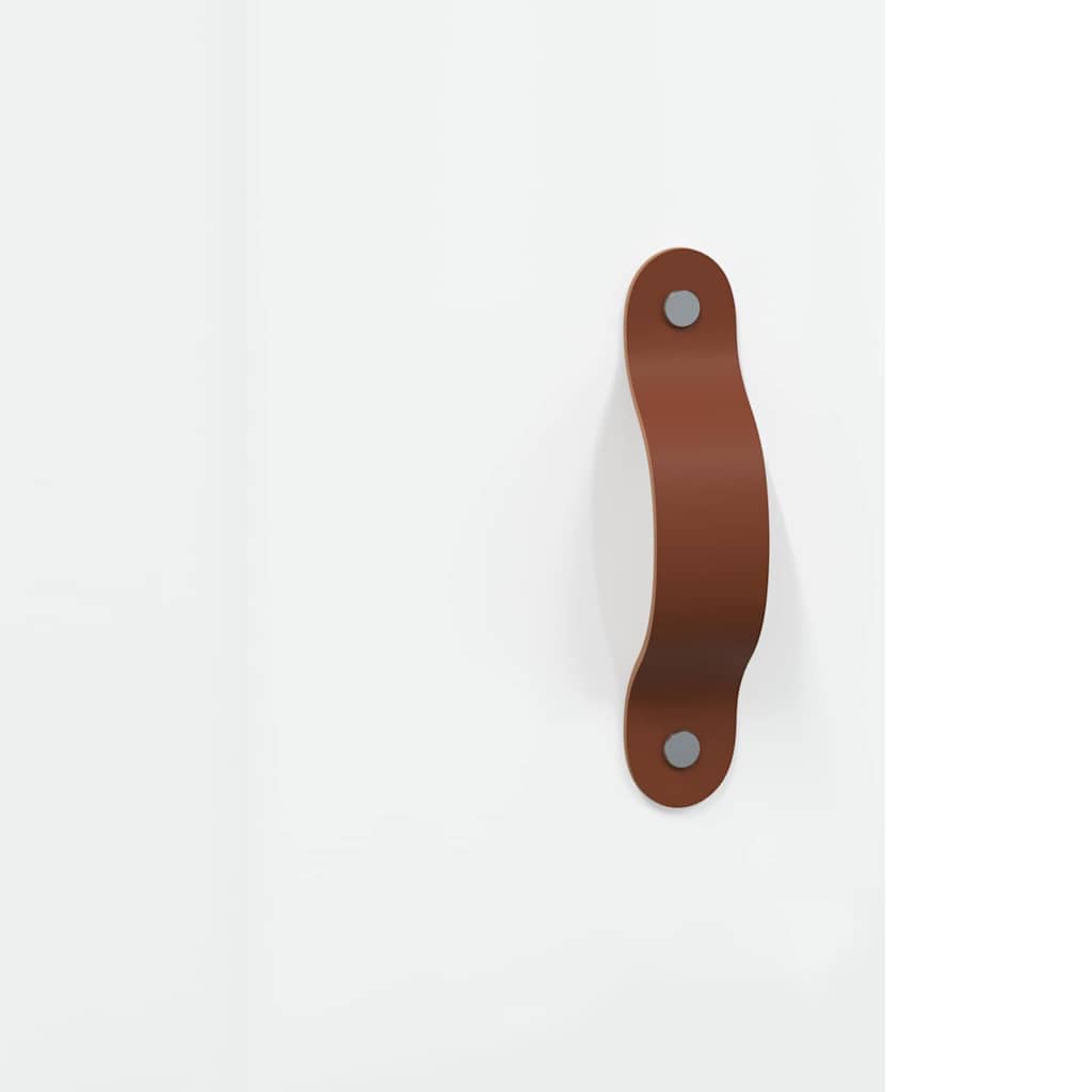 skænk 69,5x34x90 cm konstrueret træ hvid højglans