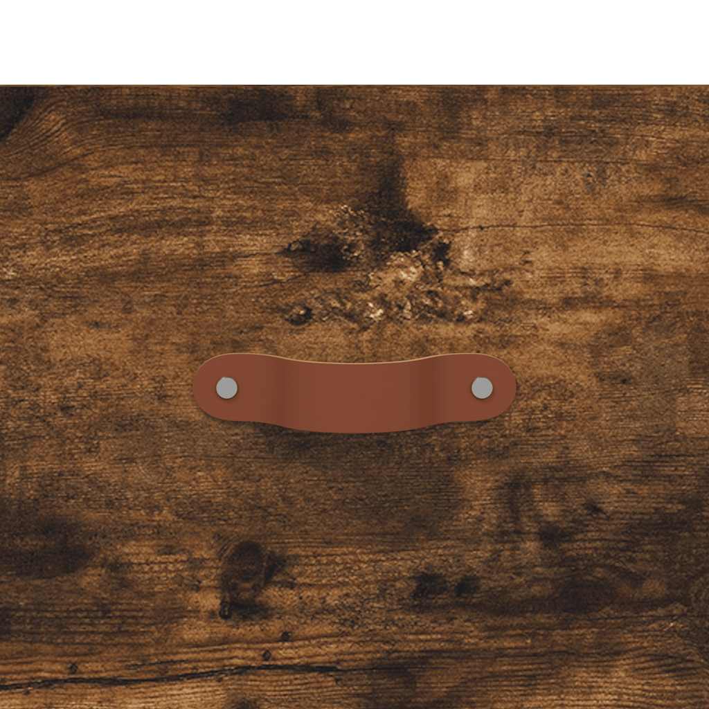 skænk 69,5x34x90 cm konstrueret træ røget egetræsfarve