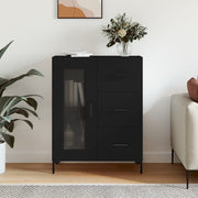 skænk 69,5x34x90 cm konstrueret træ sort