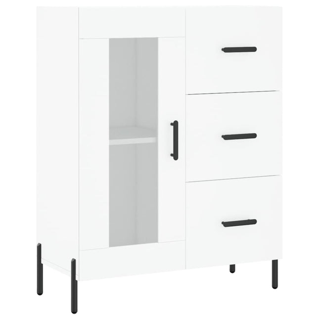 skænk 69,5x34x90 cm konstrueret træ hvid