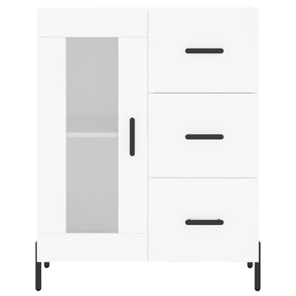 skænk 69,5x34x90 cm konstrueret træ hvid