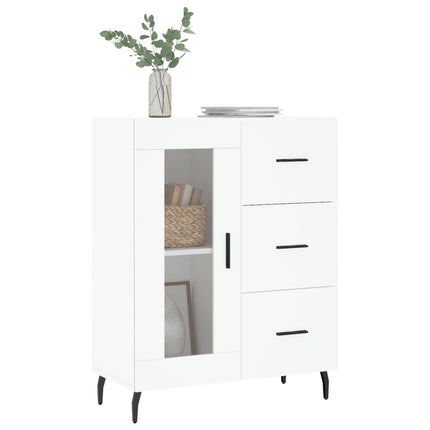 skænk 69,5x34x90 cm konstrueret træ hvid