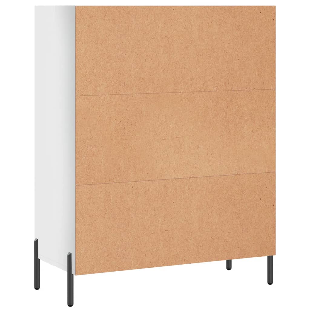 skab 69,5x32,5x90 cm konstrueret træ hvid højglans